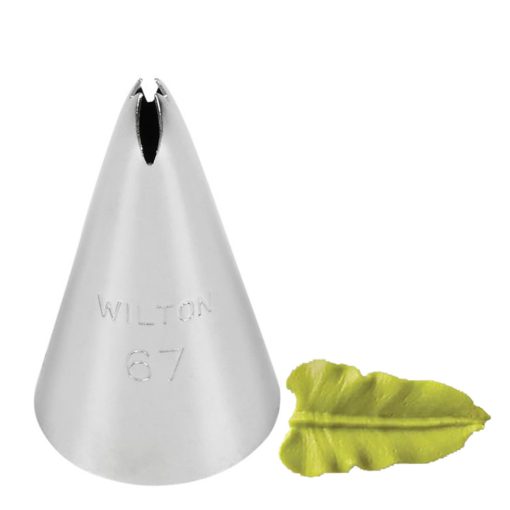 WILTON díszítőcső, habcső fej – Levél és kagyló - #067