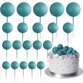 20 darabos műanyag dekorációs gömb – Türkiz kék