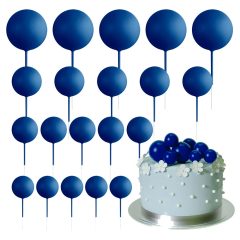 20 darabos műanyag dekorációs gömb – Sötét kék