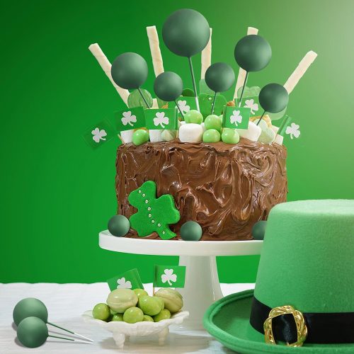 20 darabos műanyag dekorációs gömb – Zöld