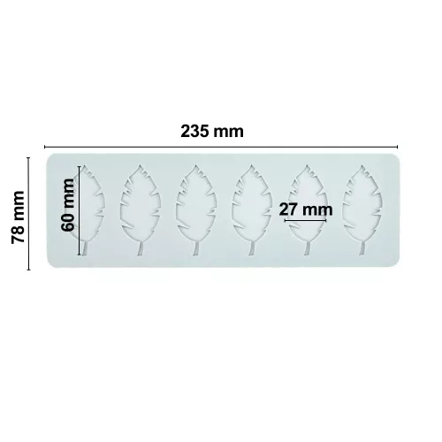 Szilikon dekor forma, ostya forma, tuile forma – Rózsa levél