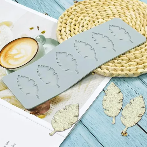 Szilikon dekor forma, ostya forma, tuile forma – Rózsa levél