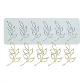   Szilikon dekor forma, ostya forma, tuile forma – Apró levél