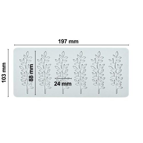 Szilikon dekor forma, ostya forma, tuile forma – Hínár, búza