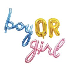 Fólia lufi szett – Boy OR Girl felírat