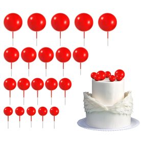 20 darabos műanyag dekorációs gömb – Piros