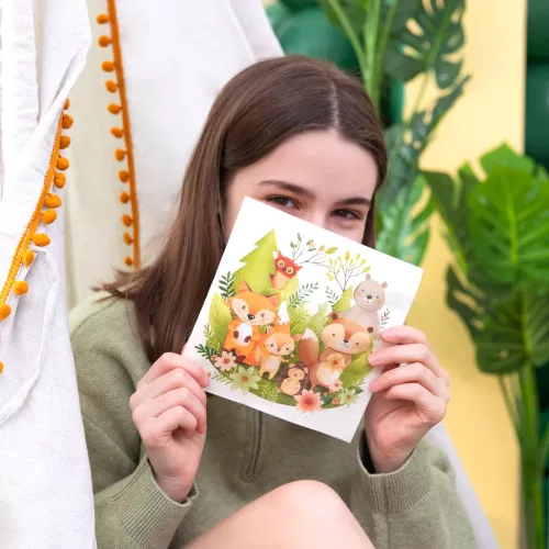 10-darabos-papir-szalveta-Erdei-allatok