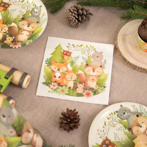 10-darabos-papir-szalveta-Erdei-allatok
