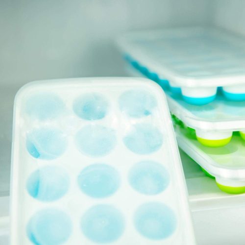 Jégkocka készítő szilikon aljjal és tetővel – Kerek