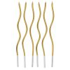 6 darabos csavart, hullámos gyertya – Arany
