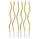 6 darabos csavart, hullámos gyertya – Arany