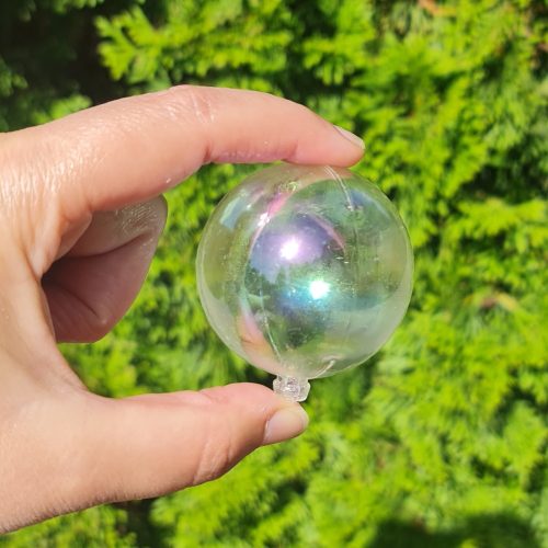 9 darabos műanyag dekorációs gömb – Átlátszó 