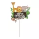 Tortabeszúró, torta dekoráció – Happy Birthday – Szafari állatok