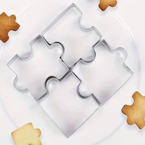 4 részes fém sütőforma és mousse forma – Puzzle 
