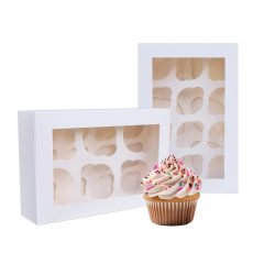 Ablakos, papír muffin doboz – 6 illetve 12 részes 