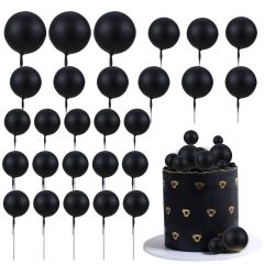 20 darabos műanyag dekorációs gömb – Fekete