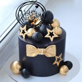 20 darabos műanyag dekorációs gömb – Fekete