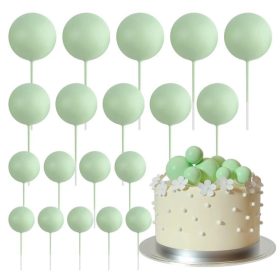 20 darabos műanyag dekorációs gömb – Pasztell zöld