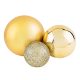 3 darabos műanyag torta dekorációs gömb – Arany