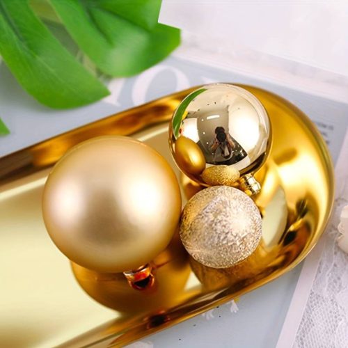 3 darabos műanyag torta dekorációs gömb – Arany