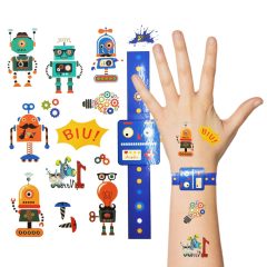   Lemosható gyerek tetoválás – Party tetoválás – Robotok