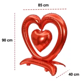 Talpas fólia lufi – Szív – Rose Gold