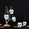 3 darabos műanyag kicsi halloween cukorkatartó vödör – Koponya