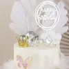 Műanyag tortadekoráció – Korona, tiara – Arany
