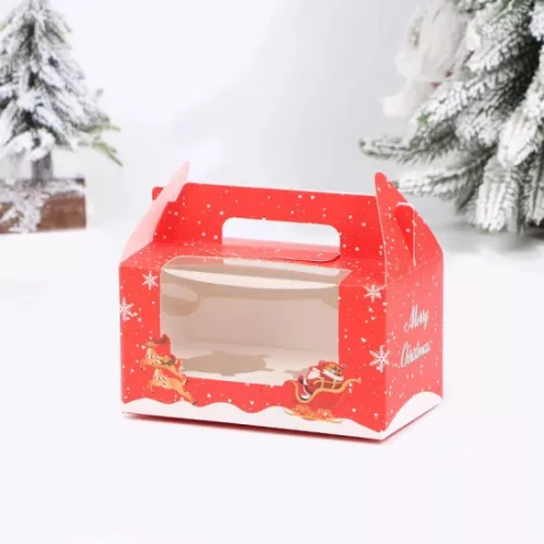 Karácsonyi ablakos muffin doboz – 2 részes