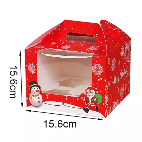 Karácsonyi ablakos muffin doboz – 4 részes