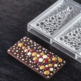   Polikarbonát táblás csokoládé forma – Karácsonyi minta - Karácsonyfa