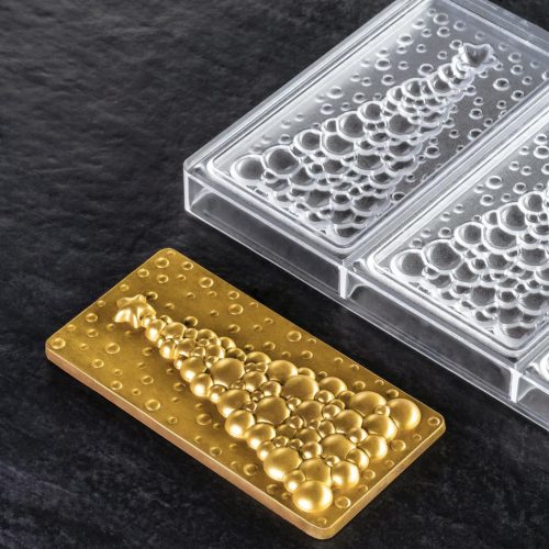 Polikarbonát táblás csokoládé forma – Karácsonyi minta - Karácsonyfa