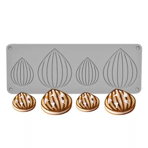 Szilikon dekor forma, ostya forma, tuile forma – Hagyma