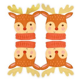   10 darabos karácsonyi mintás papír szalvéta – Rénszarvas 