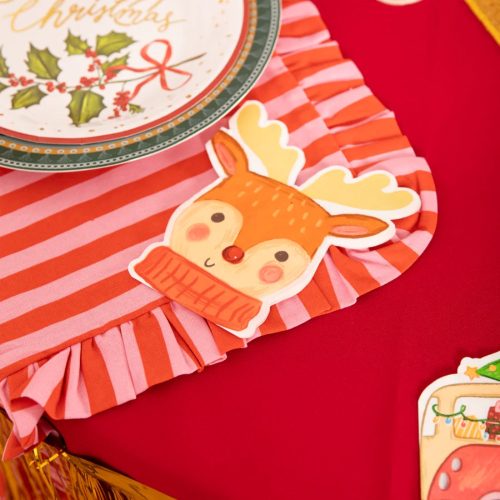 10 darabos karácsonyi mintás papír szalvéta – Rénszarvas 