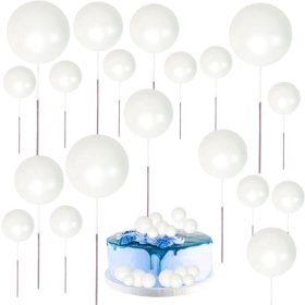 20 darabos műanyag dekorációs gömb – Tört fehér