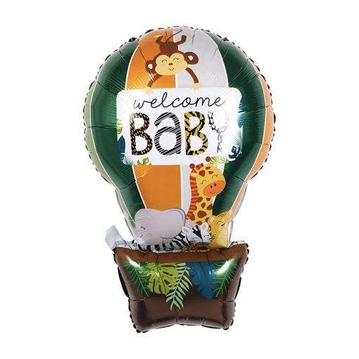 Fólia lufi – Hőlégballon – Welcome Baby – Szafari