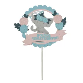   Papír torta dekoráció - Boldog születésnapot – Elefánt