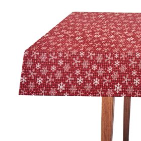 Műanyag karácsonyi asztalterítő – Hópehely minta