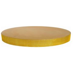   Kör alakú, vastag tortadob strassz kövekkel – Arany – 30 cm átmérő