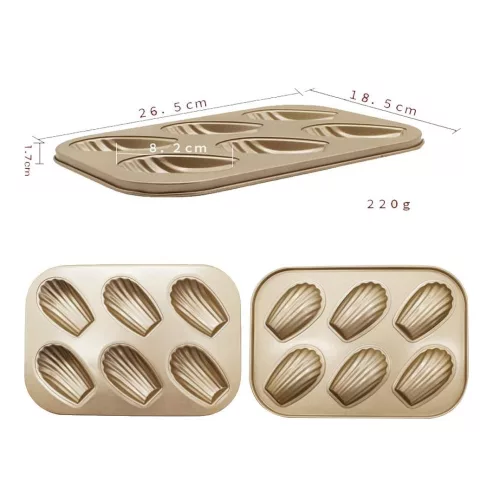 Tapadásmentes bevonatú madeleine sütőforma