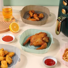 Szilikon air fryer sütőforma – Négyzet – 18,5 cm