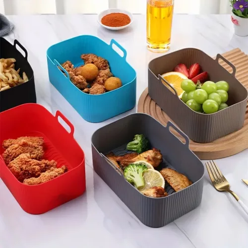 Air Fryer szilikon forma, szilikon sütőkosár