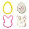 2 darabos műanyag süteménykiszúró – Húsvéti minta – Nyuszi és tojás