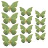 12 darabos 4D-s pillangó alakú torta dekoráció – Zöld