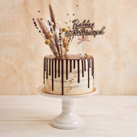   Műanyag tortadekoráció, torta beszúró – Boldog születésnapot – Rose Gold