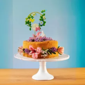   Tortadekoráció, torta beszúró – Tavaszi virág koszorú 