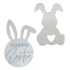 6 darabos sziluett torta és sütemény dekoráció – Húsvéti minta – Ezüst
