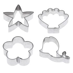   4+1 darabos fém sütemény kiszúró szilikon spatulával – Sellő