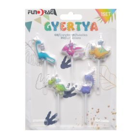 5 darabos torta gyertya – Dinoszaurusz